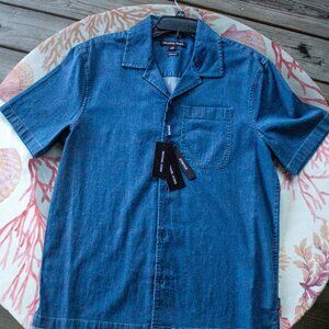 Michael Kors men's Medium denim button up shirt